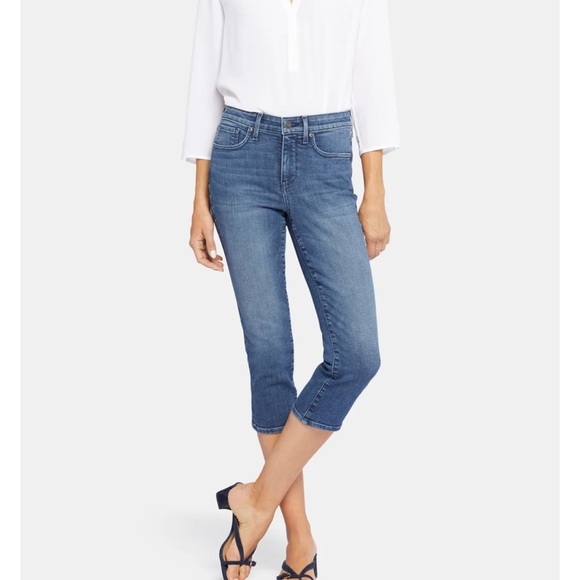 Slim Straight Crop Jeans
In Curves 360 Denim With Side Slits - Picture 2 of 8
